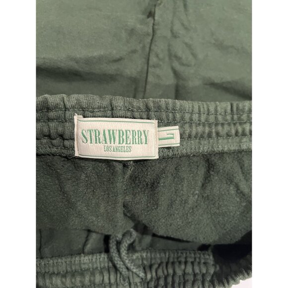 Strawberry S Logo Sweatshorts in Green - Picture 3 of 3